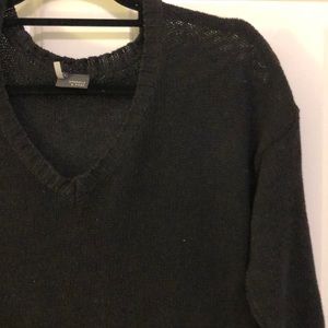 black crop top sweater